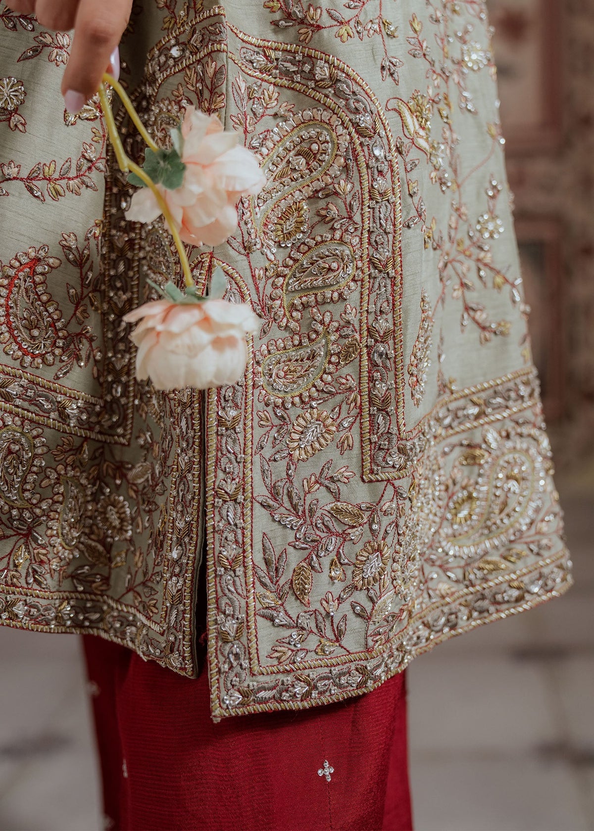 Mahgul | Portraits of Anaya | Sage by Mahgul - Designer Dress - Type: Ladies Clothes - Available at Libayah - 100% Original