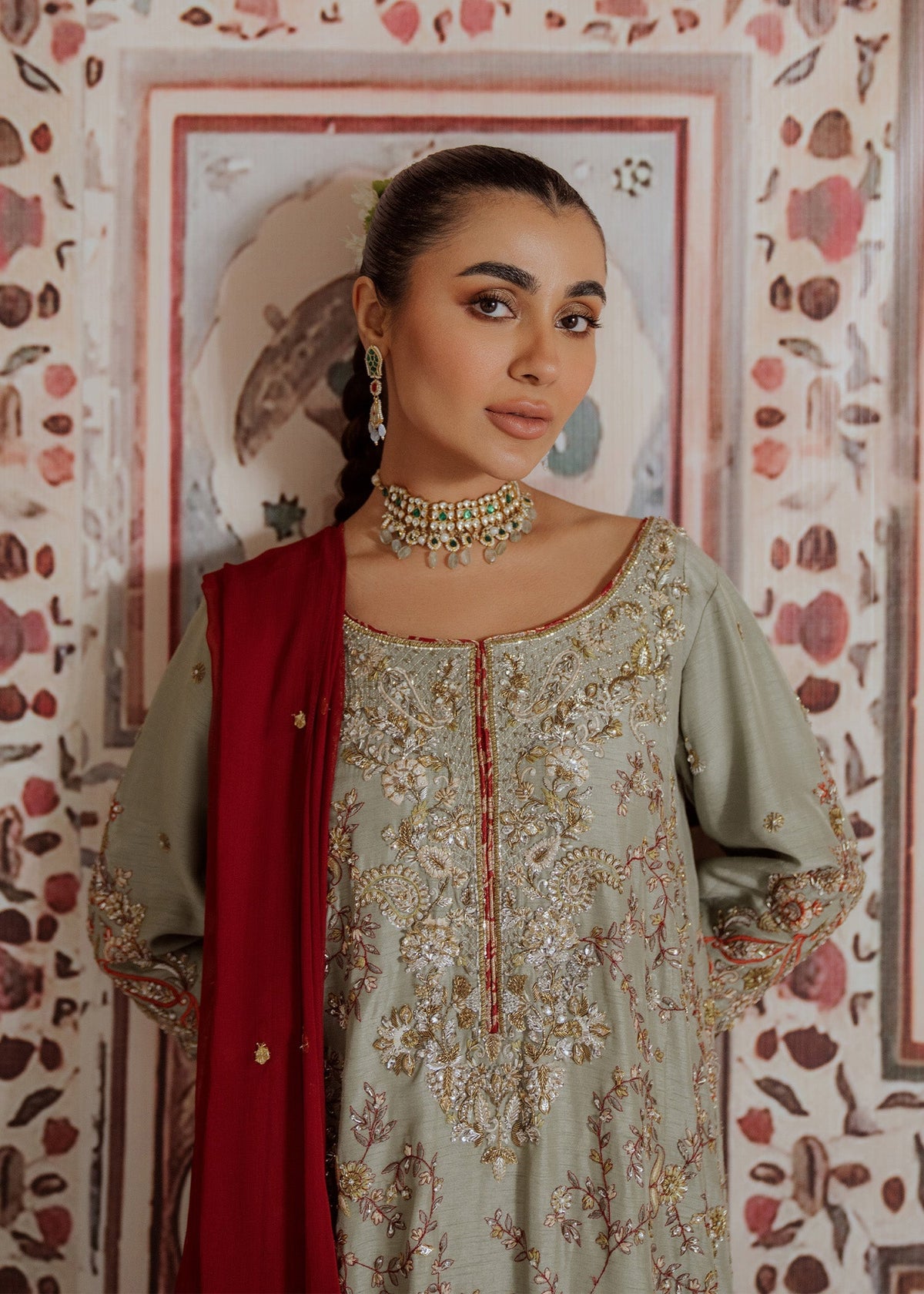 Mahgul | Portraits of Anaya | Sage by Mahgul - Designer Dress - Type: Ladies Clothes - Available at Libayah - 100% Original
