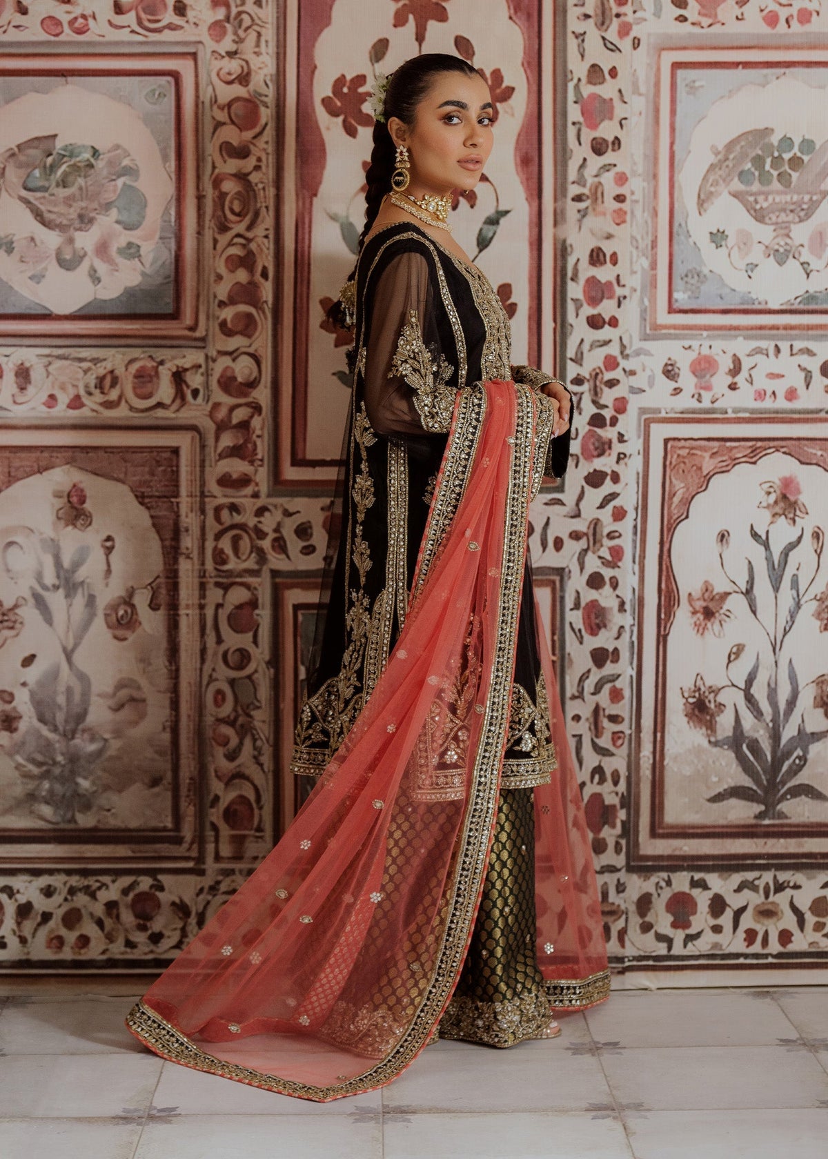 Mahgul | Portraits of Anaya | Coral Onyx by Mahgul - Designer Dress - Type: Ladies Clothes - Available at Libayah - 100% Original