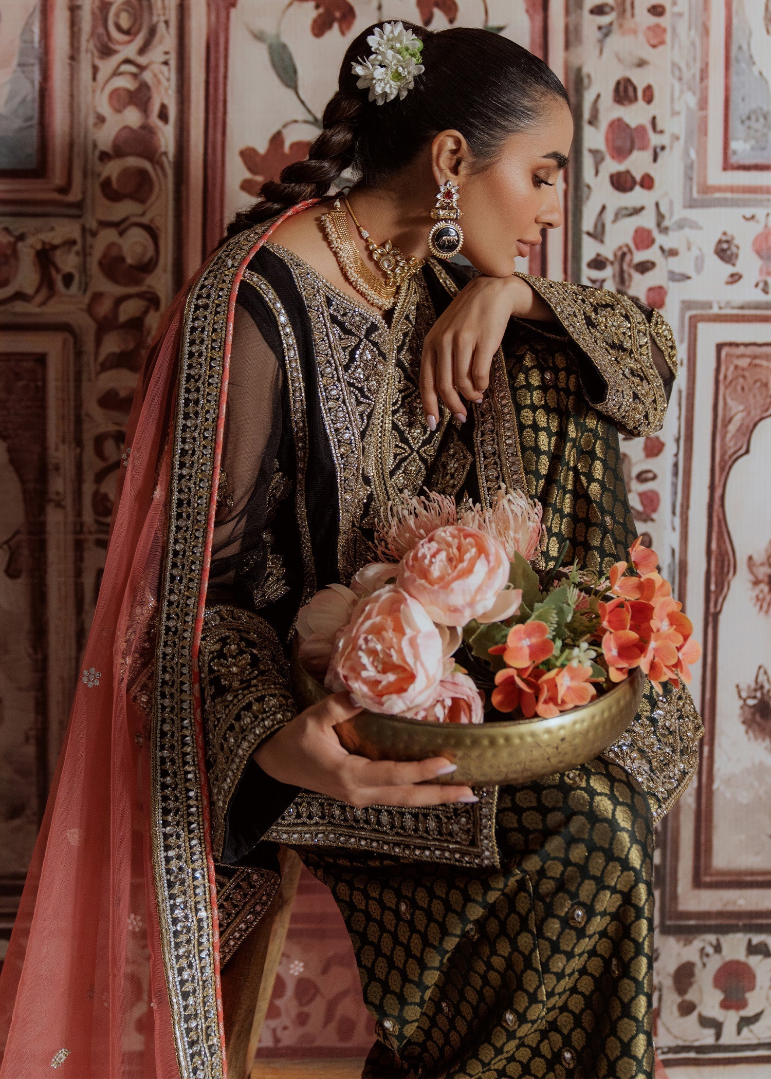 Mahgul | Portraits of Anaya | Coral Onyx by Mahgul - Designer Dress - Type: Ladies Clothes - Available at Libayah - 100% Original