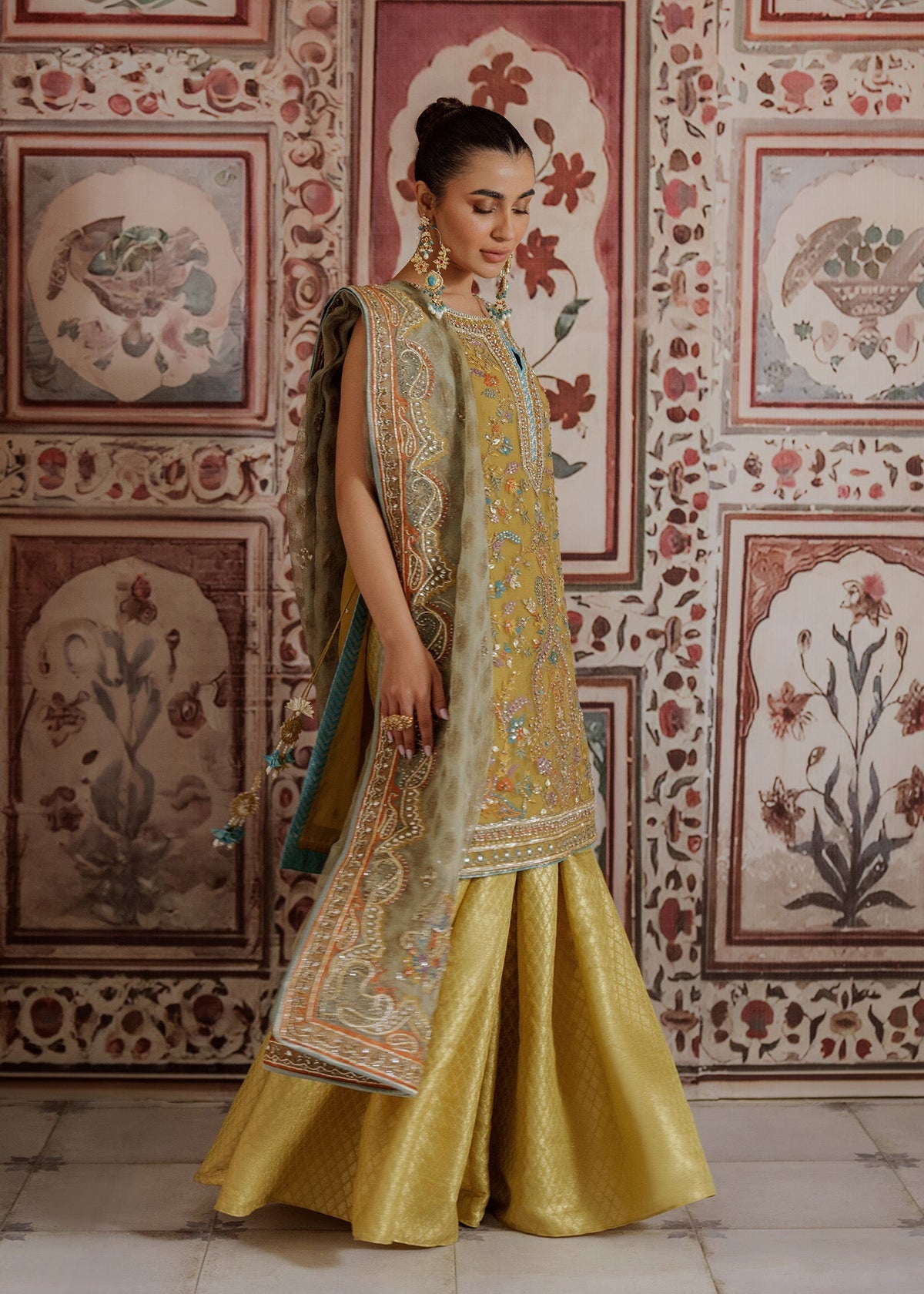 Mahgul | Portraits of Anaya | Saffron Shores by Mahgul - Designer Dress - Type: Ladies Clothes - Available at Libayah - 100% Original