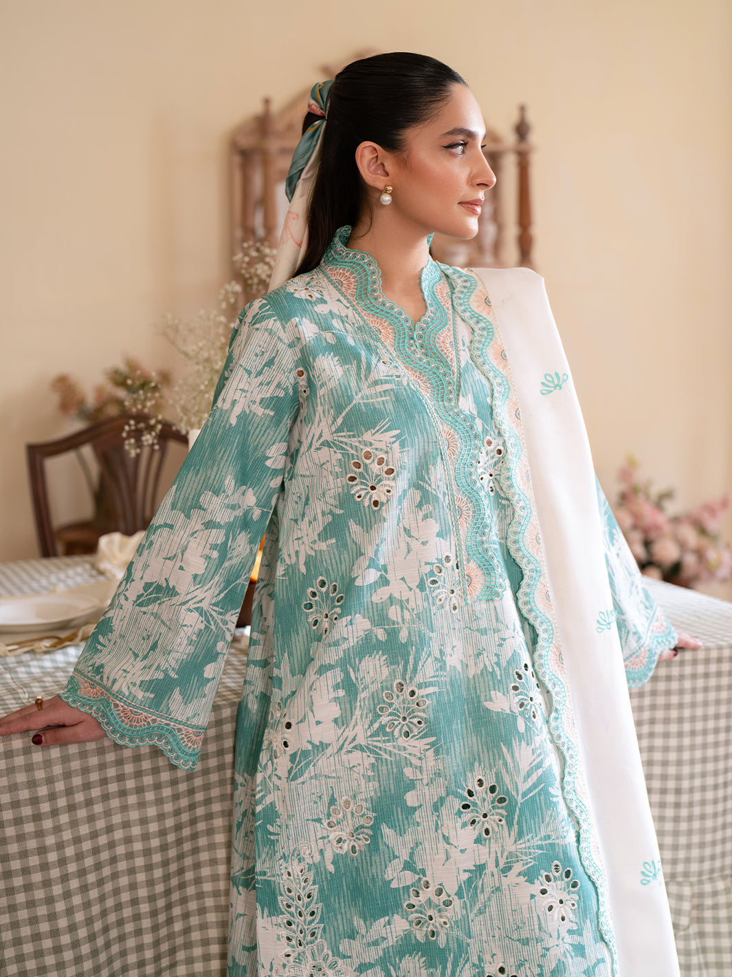 Mahnur | Leila Winter 24 |  Azure by Mahnur - Designer Dress - Type: Ladies Clothes - Available at Libayah - 100% Original