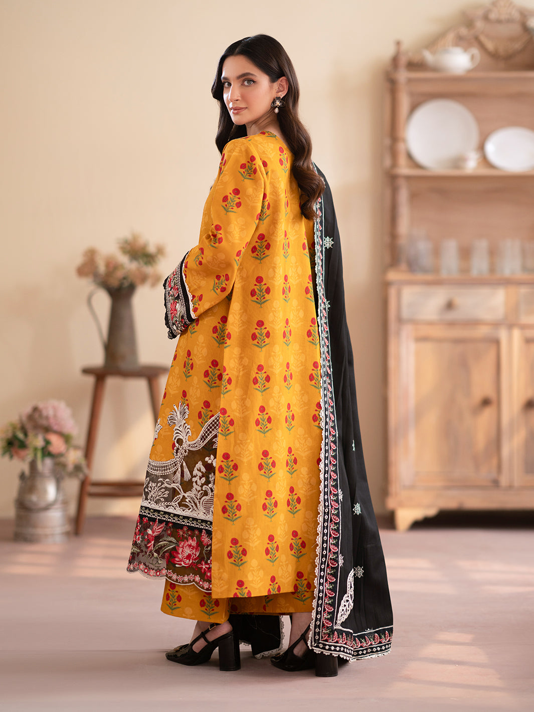 Mahnur | Leila Winter 24 |  Marigold by Mahnur - Designer Dress - Type: Ladies Clothes - Available at Libayah - 100% Original