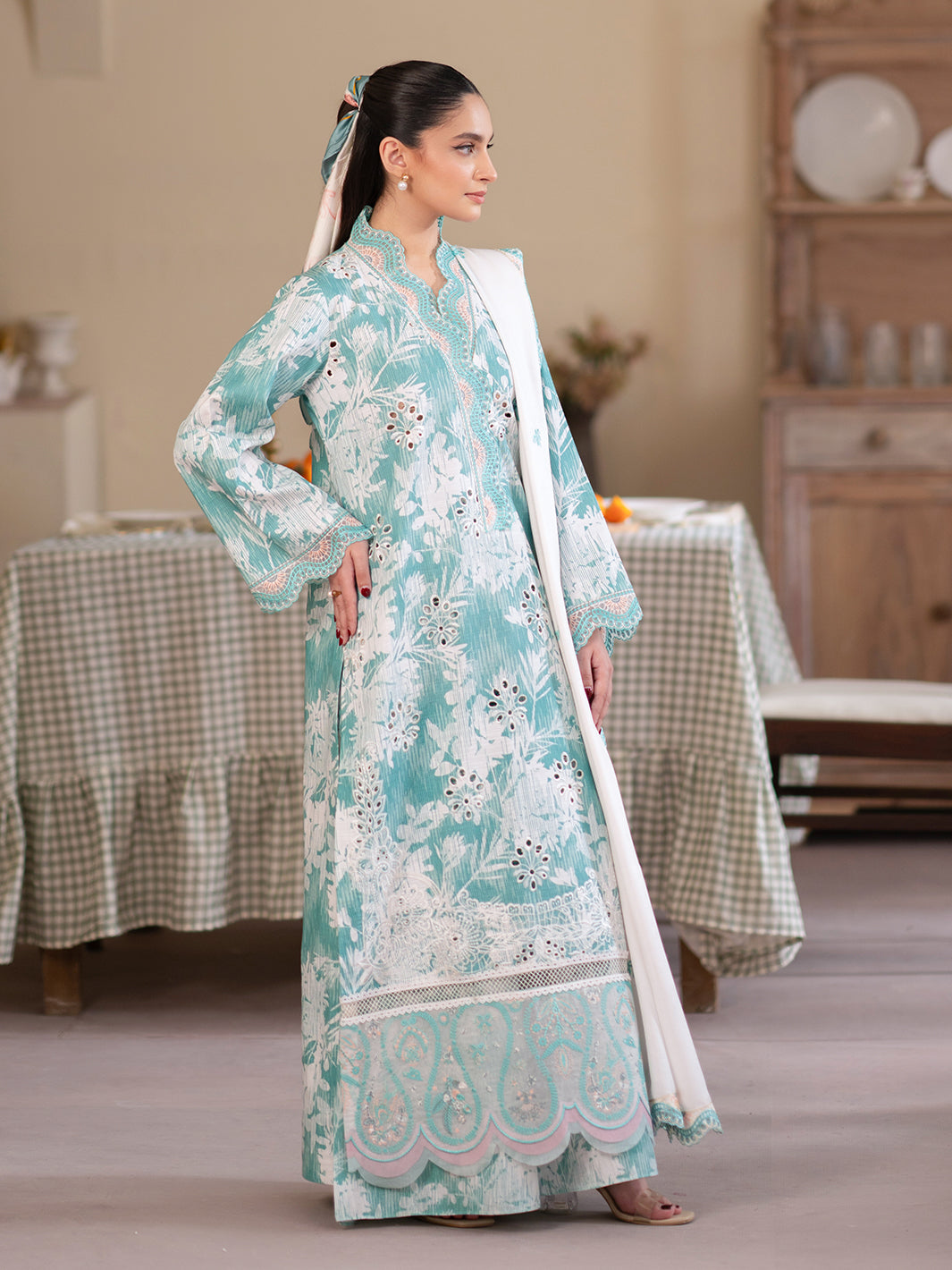 Mahnur | Leila Winter 24 |  Azure by Mahnur - Designer Dress - Type: Ladies Clothes - Available at Libayah - 100% Original