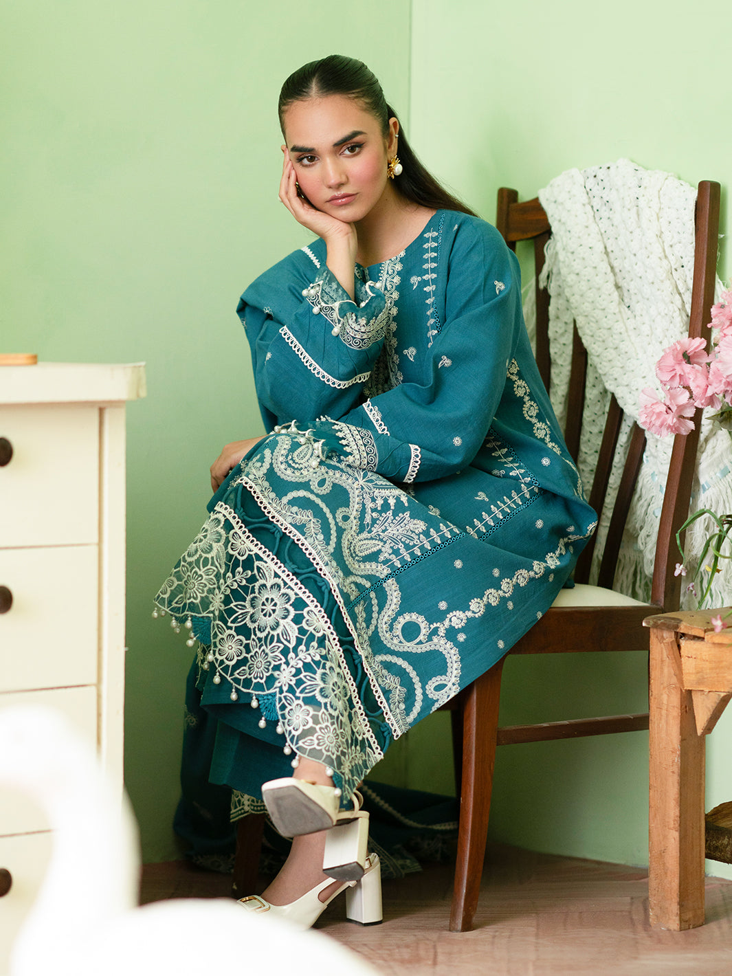 Mahnur | Leila Winter 24 |  Meris by Mahnur - Designer Dress - Type: Ladies Clothes - Available at Libayah - 100% Original