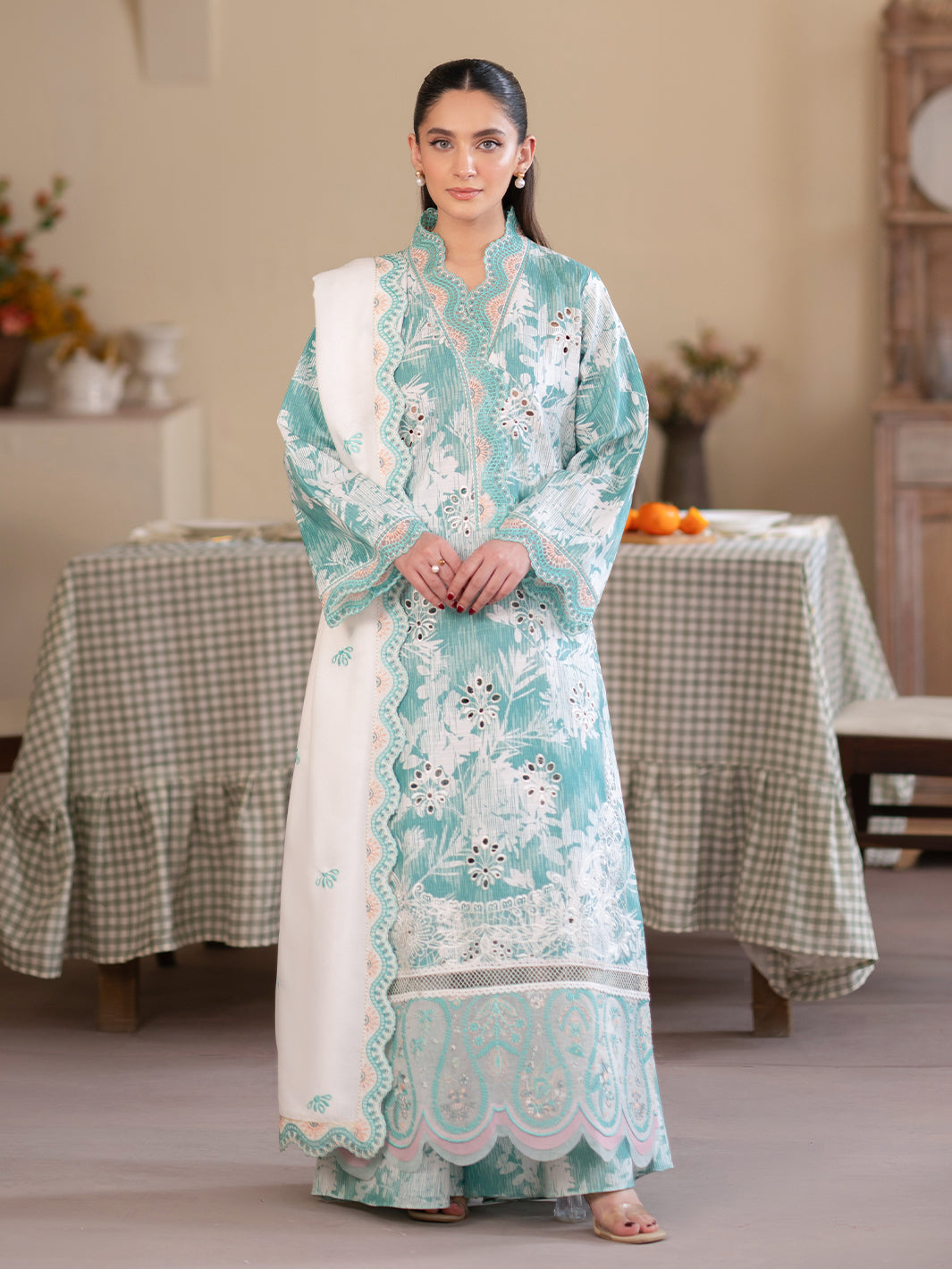 Mahnur | Leila Winter 24 |  Azure by Mahnur - Designer Dress - Type: Ladies Clothes - Available at Libayah - 100% Original