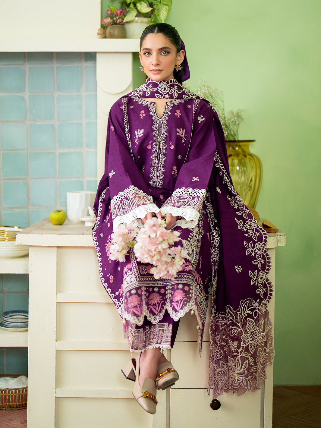 Mahnur | Leila Winter 24 |  Rhea by Mahnur - Designer Dress - Type: Ladies Clothes - Available at Libayah - 100% Original