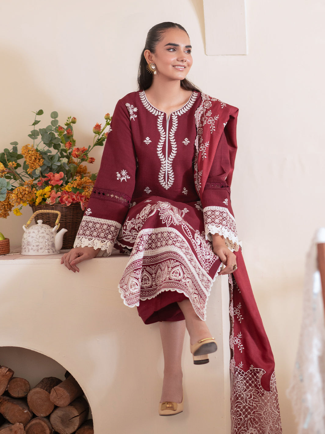 Mahnur | Leila Winter 24 |  Selene by Mahnur - Designer Dress - Type: Ladies Clothes - Available at Libayah - 100% Original