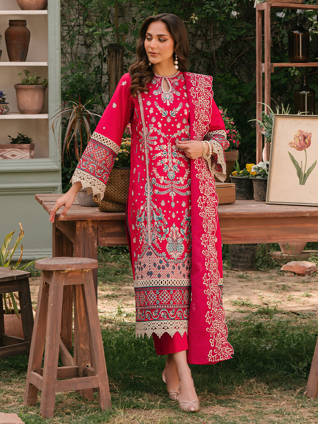 Mahnur | Masakali Luxury Lawn 24 | MK 06 - B by Mahnur - Designer Dress - Type: Ladies Clothes - Available at Libayah - 100% Original