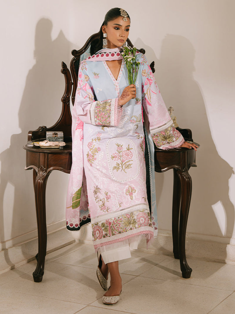 Mahnur | Shanaya Luxury Lawn 25 | Abeer by Mahnur - Designer Dress - Type: Ladies Clothes - Available at Libayah - 100% Original