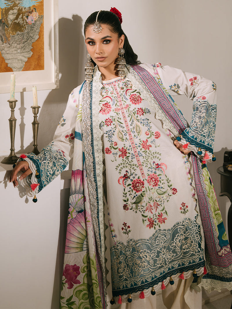 Mahnur | Shanaya Luxury Lawn 25 | Rangrez by Mahnur - Designer Dress - Type: Ladies Clothes - Available at Libayah - 100% Original