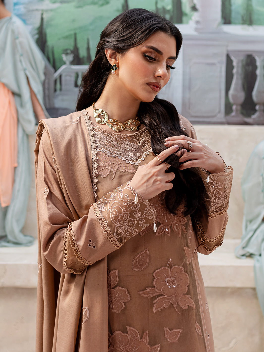 Mahnur | Veronica Luxury Karandi 24 | PENELOPE by Mahnur - Designer Dress - Type: Ladies Clothes - Available at Libayah - 100% Original