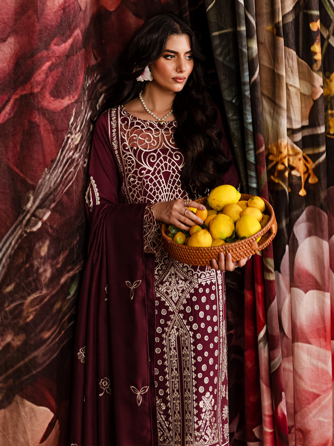 Mahnur | Veronica Luxury Karandi 24 | ROSE by Mahnur - Designer Dress - Type: Ladies Clothes - Available at Libayah - 100% Original