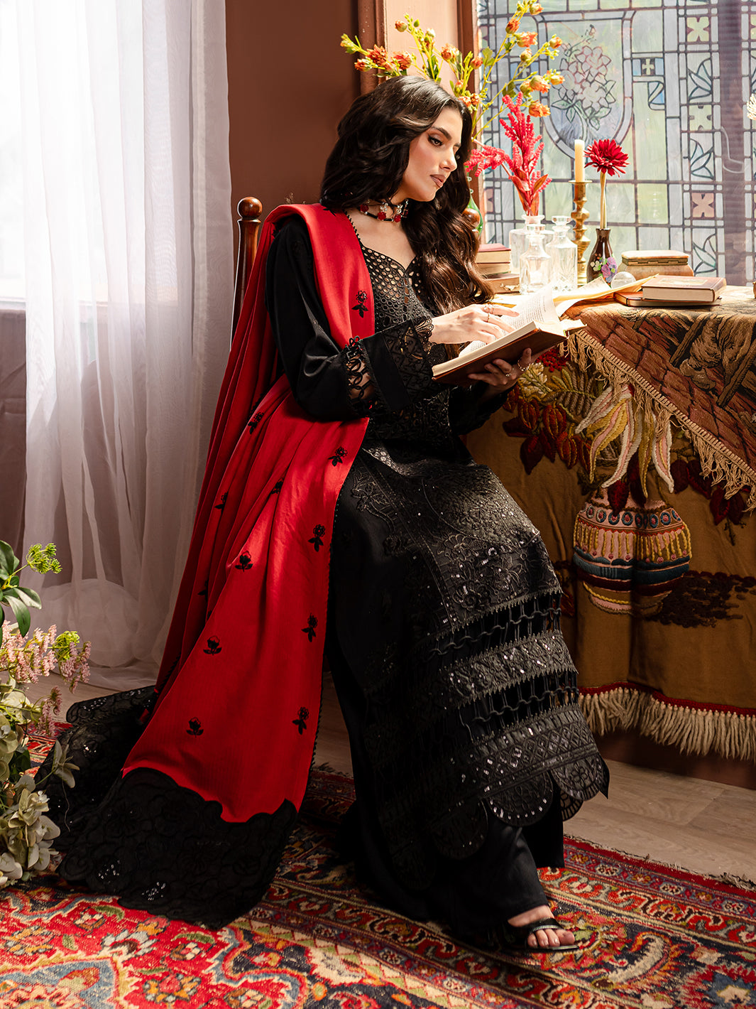 Mahnur | Veronica Luxury Karandi 24 | MARGARET by Mahnur - Designer Dress - Type: Ladies Clothes - Available at Libayah - 100% Original