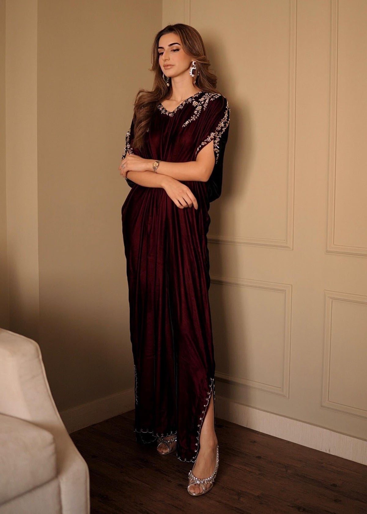 Mahum Asad | Winter Edit | Veronica by Mahum Asad - Designer Dress - Type: Ladies Clothes - Available at Libayah - 100% Original