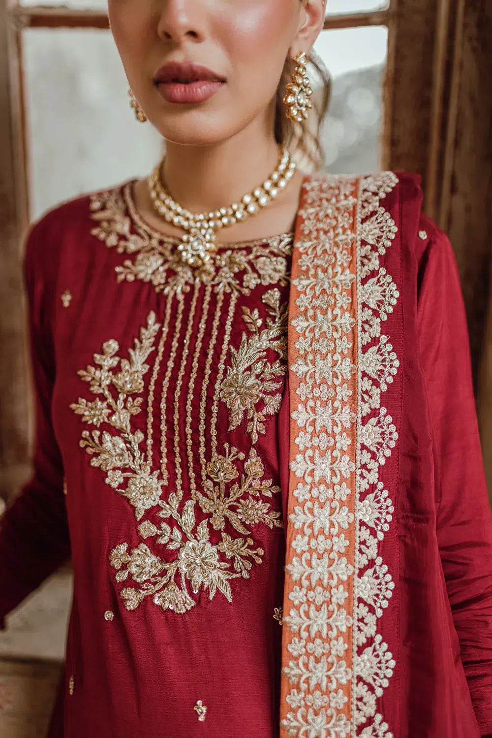 Azure | Embroidered Formals | Majestic Rouge by Azure - Designer Dress - Type: Ladies Clothes - Available at Libayah - 100% Original