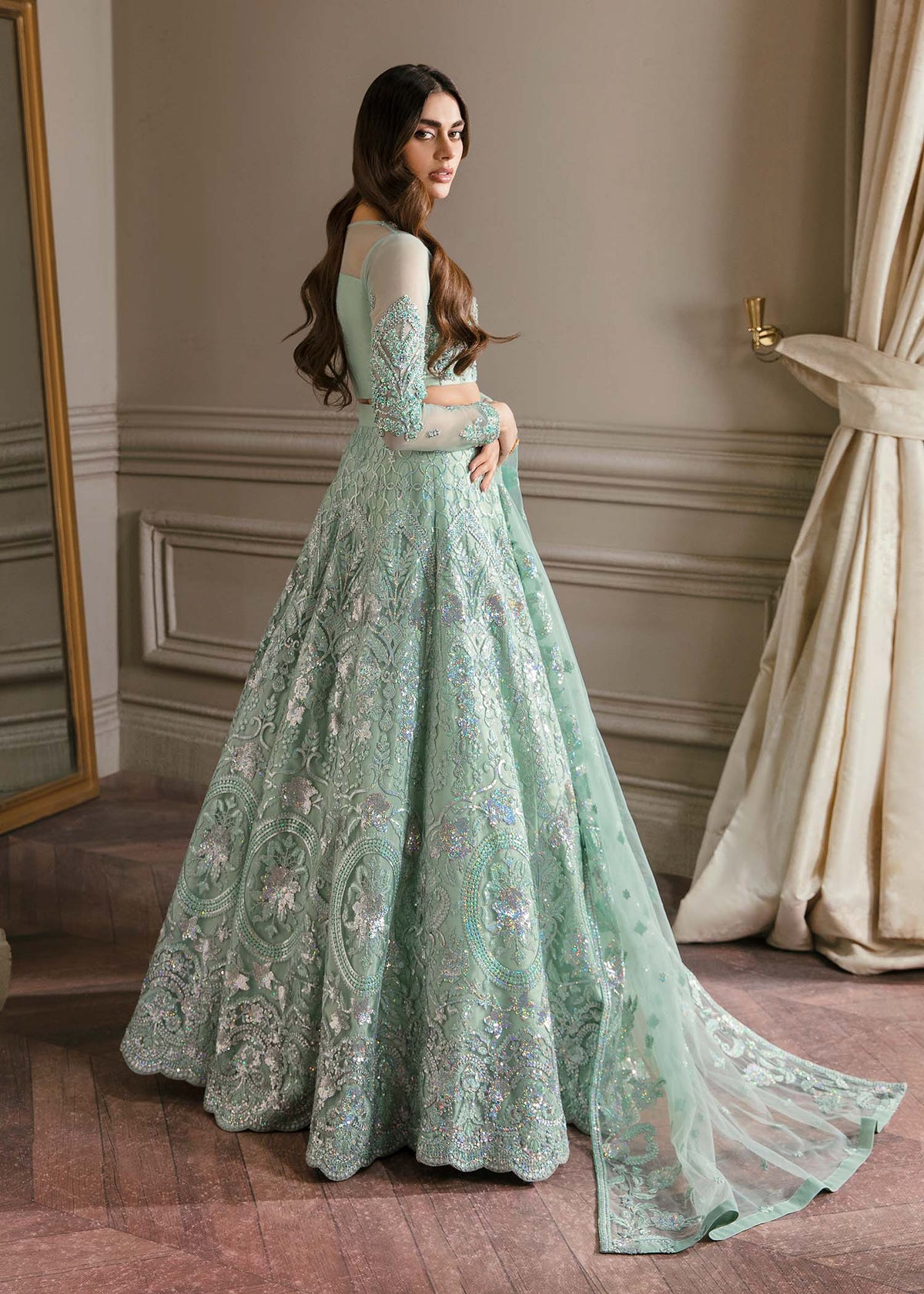 Waqas Shah | Malika - E - Elizabeth | BLUE MIST by Waqas Shah - Designer Dress - Type: Ladies Clothes - Available at Libayah - 100% Original