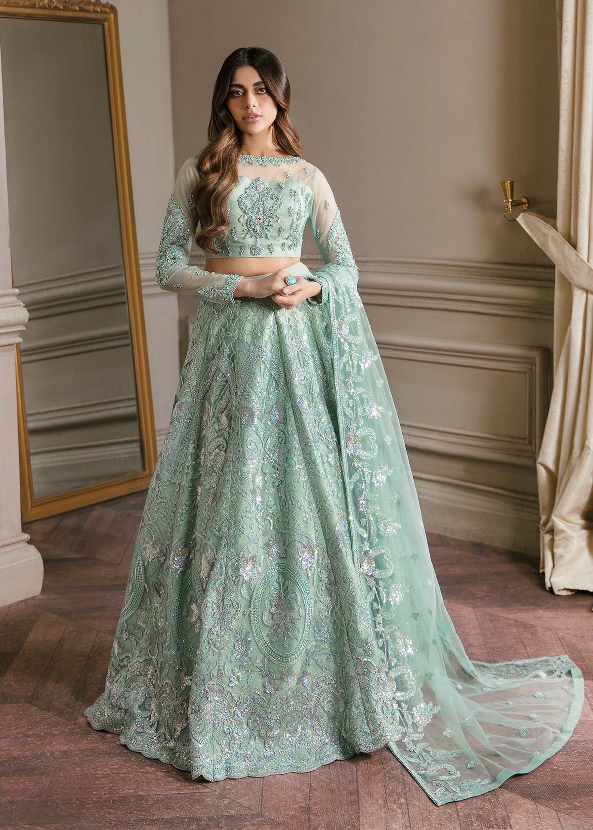Waqas Shah | Malika - E - Elizabeth | BLUE MIST by Waqas Shah - Designer Dress - Type: Ladies Clothes - Available at Libayah - 100% Original