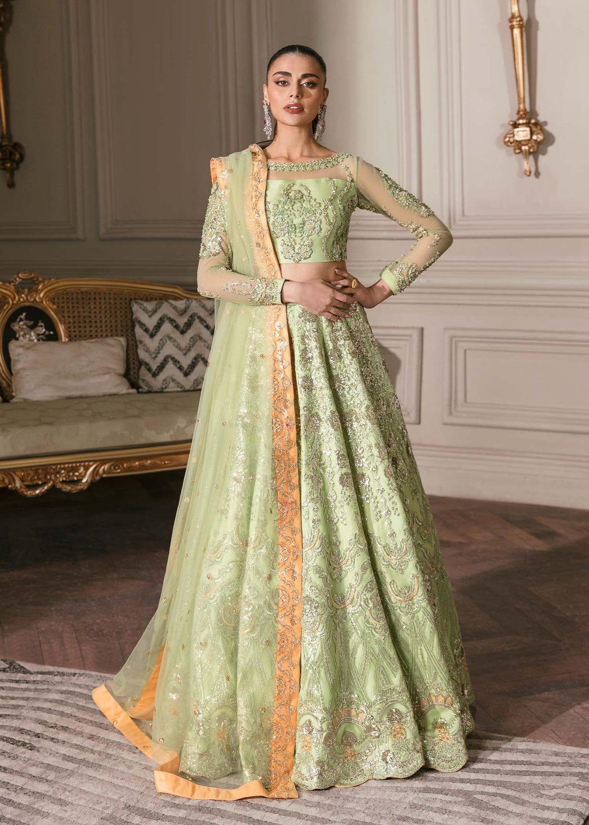 Waqas Shah | Malika - E - Elizabeth | DAISY by Waqas Shah - Designer Dress - Type: Ladies Clothes - Available at Libayah - 100% Original