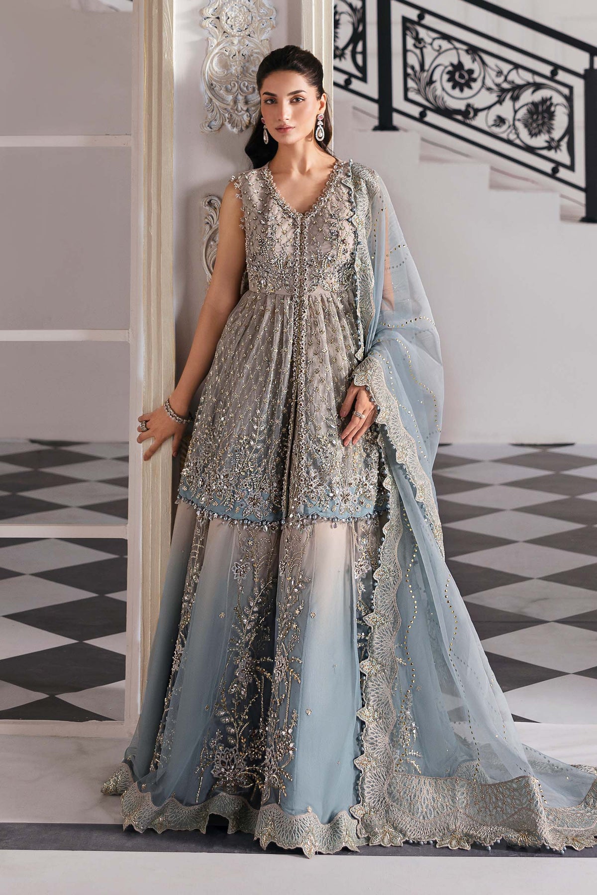 Maria B | Mbroidered 2025 | BD-3002 by Maria B - Designer Dress  - Type : Ladies Clothes - Available at Libayah - 100% Original 