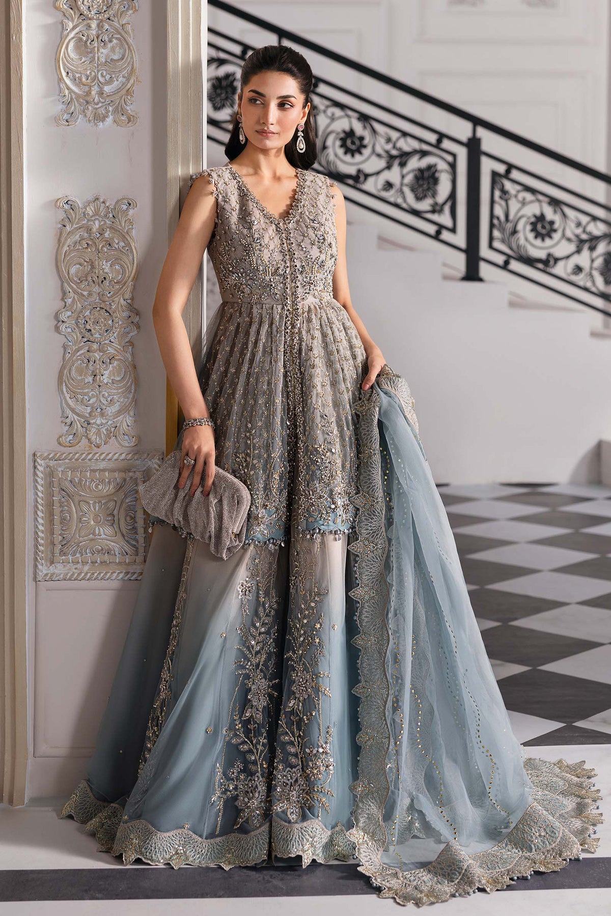 Maria B | Mbroidered 2025 | BD-3002 by Maria B - Designer Dress  - Type : Ladies Clothes - Available at Libayah - 100% Original 