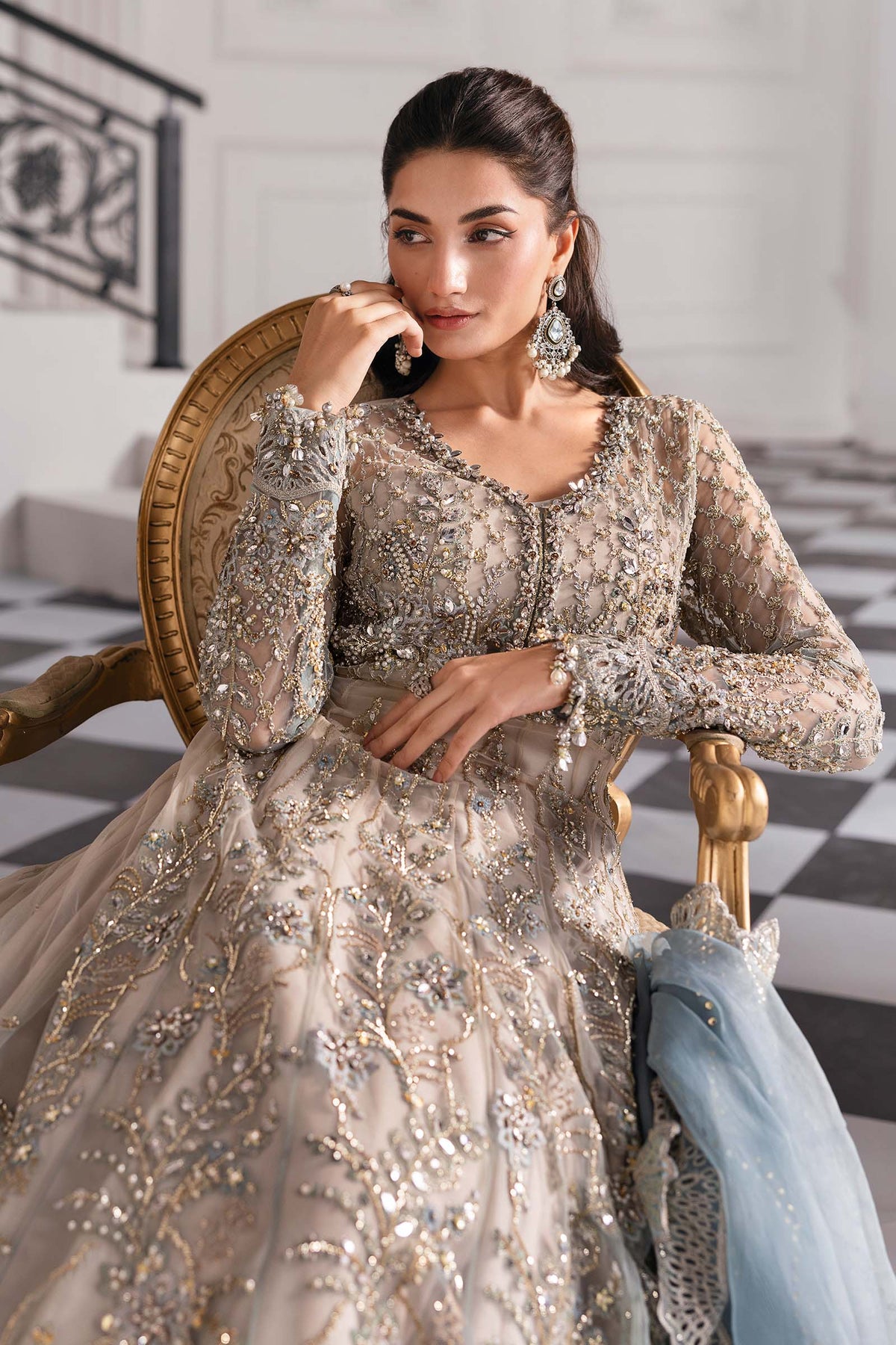 Maria B | Mbroidered 2025 | BD-3002 by Maria B - Designer Dress  - Type : Ladies Clothes - Available at Libayah - 100% Original 
