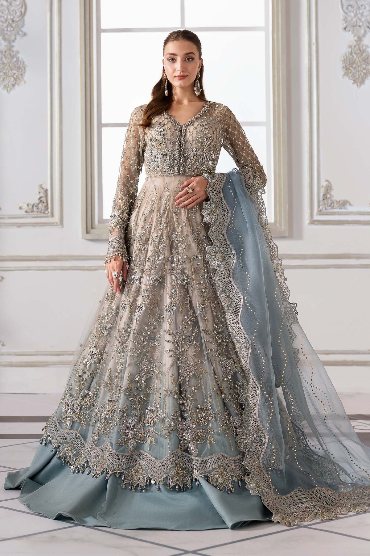 Maria B | Mbroidered 2025 | BD-3002 by Maria B - Designer Dress  - Type : Ladies Clothes - Available at Libayah - 100% Original 