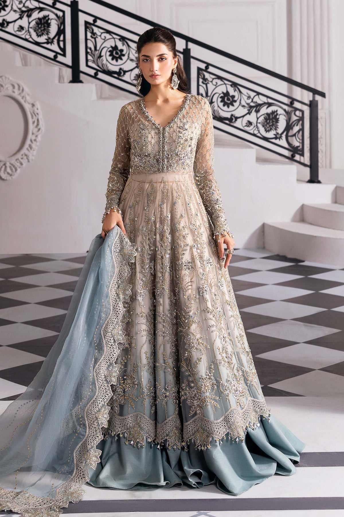 Maria B | Mbroidered 2025 | BD-3002 by Maria B - Designer Dress  - Type : Ladies Clothes - Available at Libayah - 100% Original 