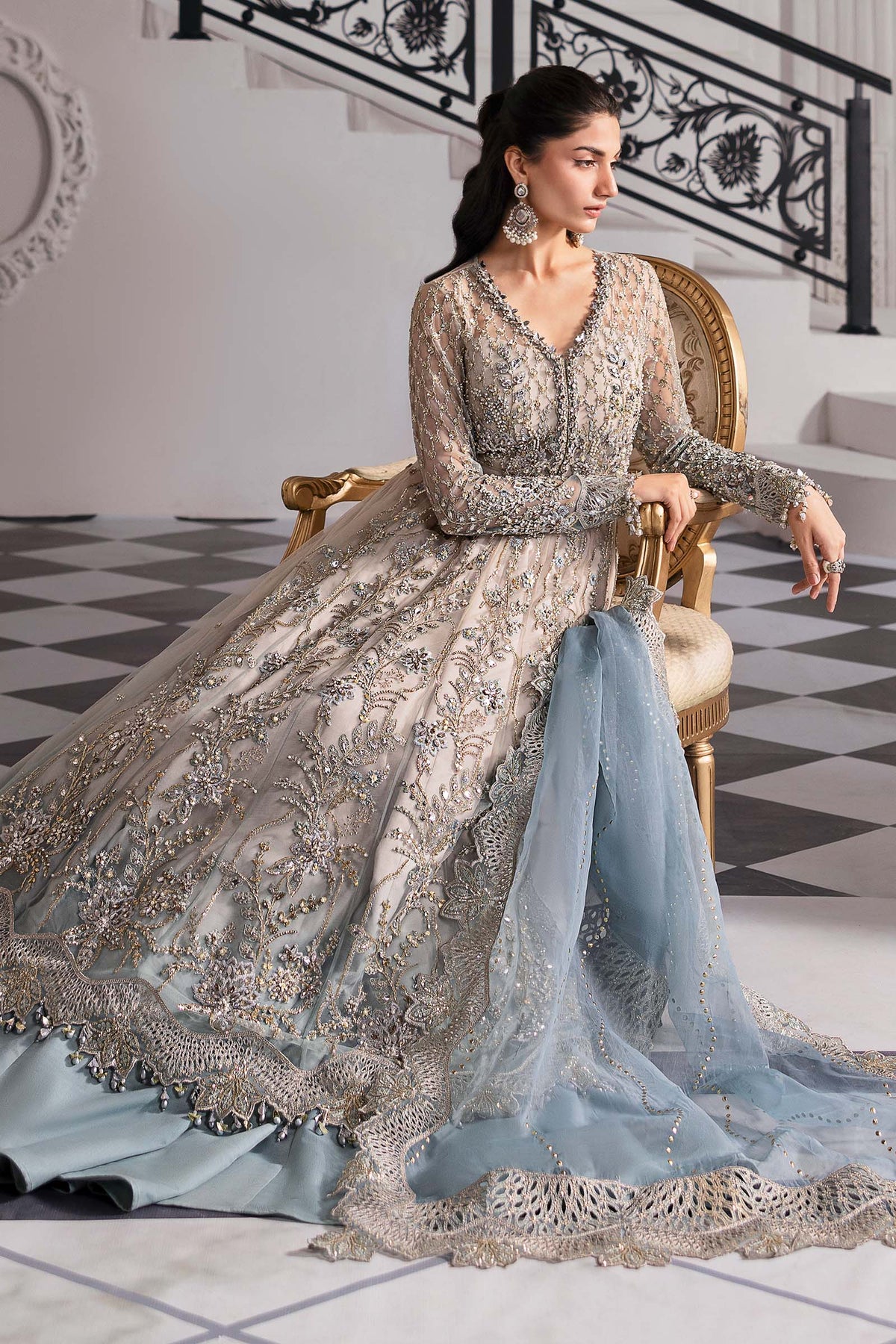 Maria B | Mbroidered 2025 | BD-3002 by Maria B - Designer Dress  - Type : Ladies Clothes - Available at Libayah - 100% Original 