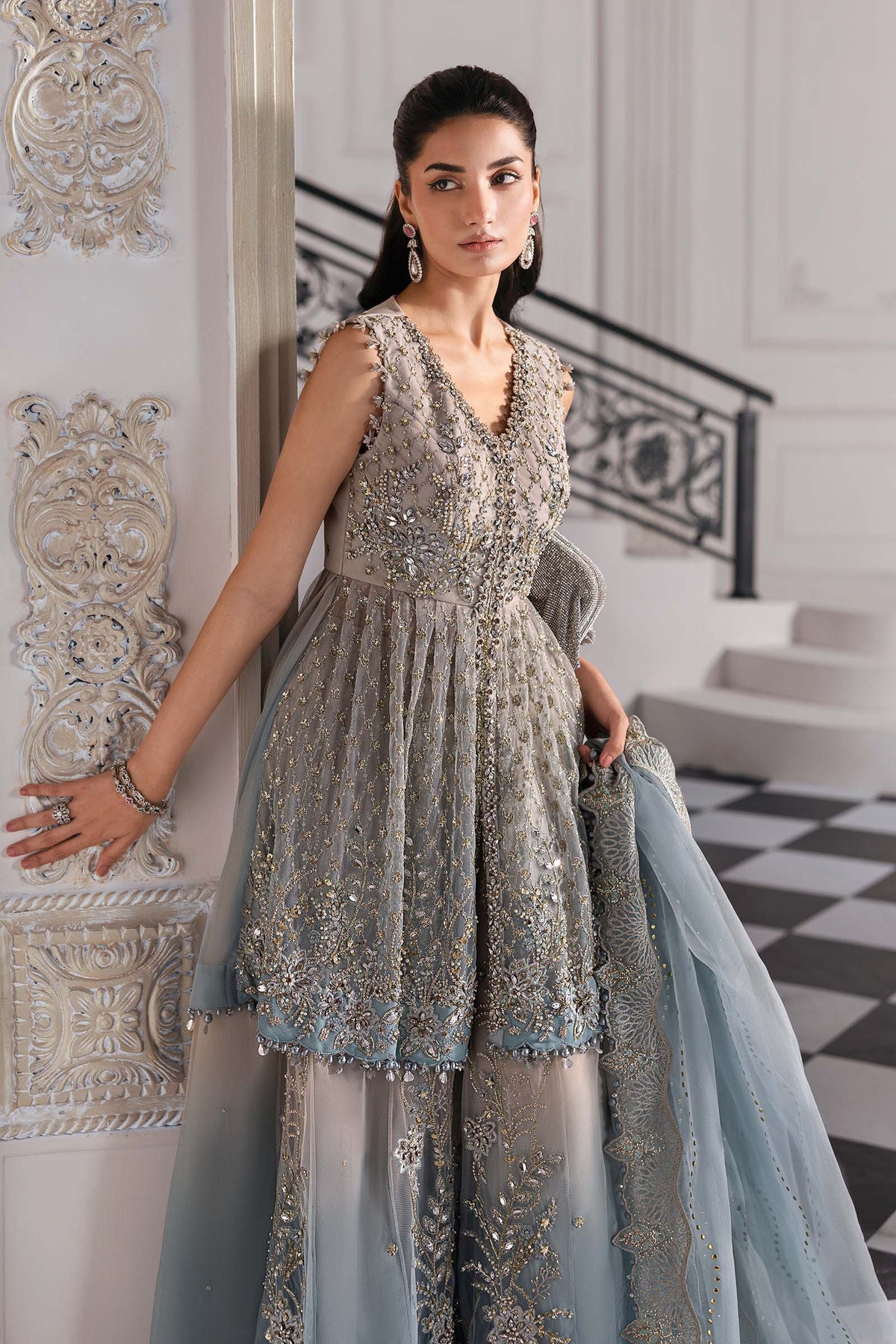 Maria B | Mbroidered 2025 | BD-3002 by Maria B - Designer Dress  - Type : Ladies Clothes - Available at Libayah - 100% Original 