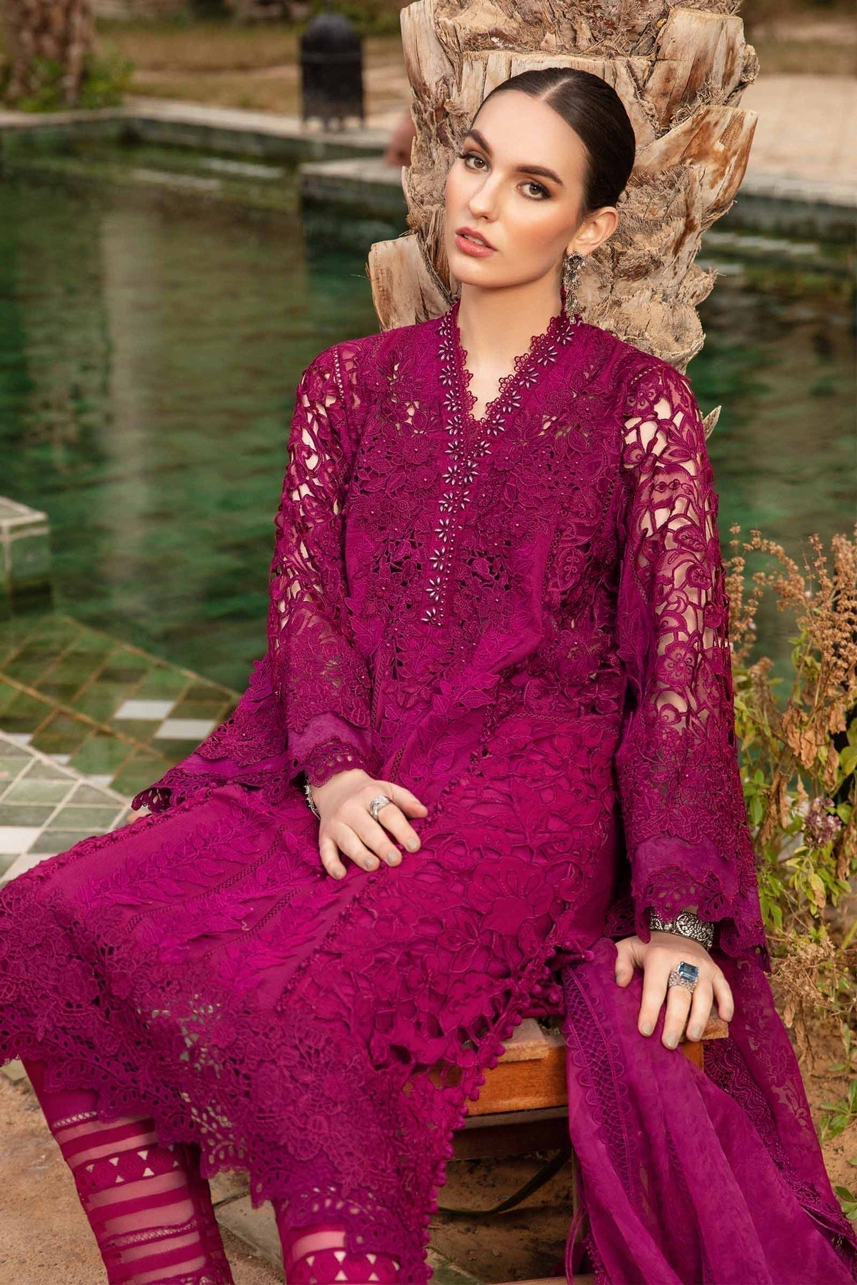 Maria B | Voyage a' Luxe Lawn | D-2409-B by Maria B - Designer Dress  - Type : Ladies Clothes - Available at Libayah - 100% Original 