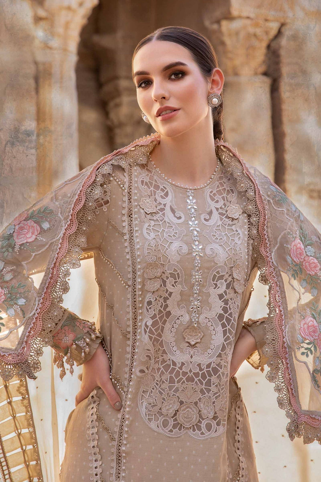 Maria B | Voyage a' Luxe Lawn | D-2410-A by Maria B - Designer Dress  - Type : Ladies Clothes - Available at Libayah - 100% Original 
