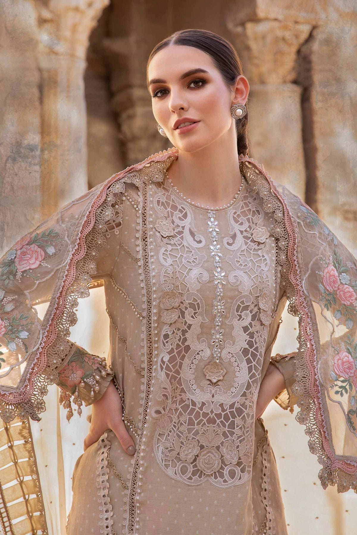 Maria B | Voyage a' Luxe Lawn | D-2410-A by Maria B - Designer Dress  - Type : Ladies Clothes - Available at Libayah - 100% Original 