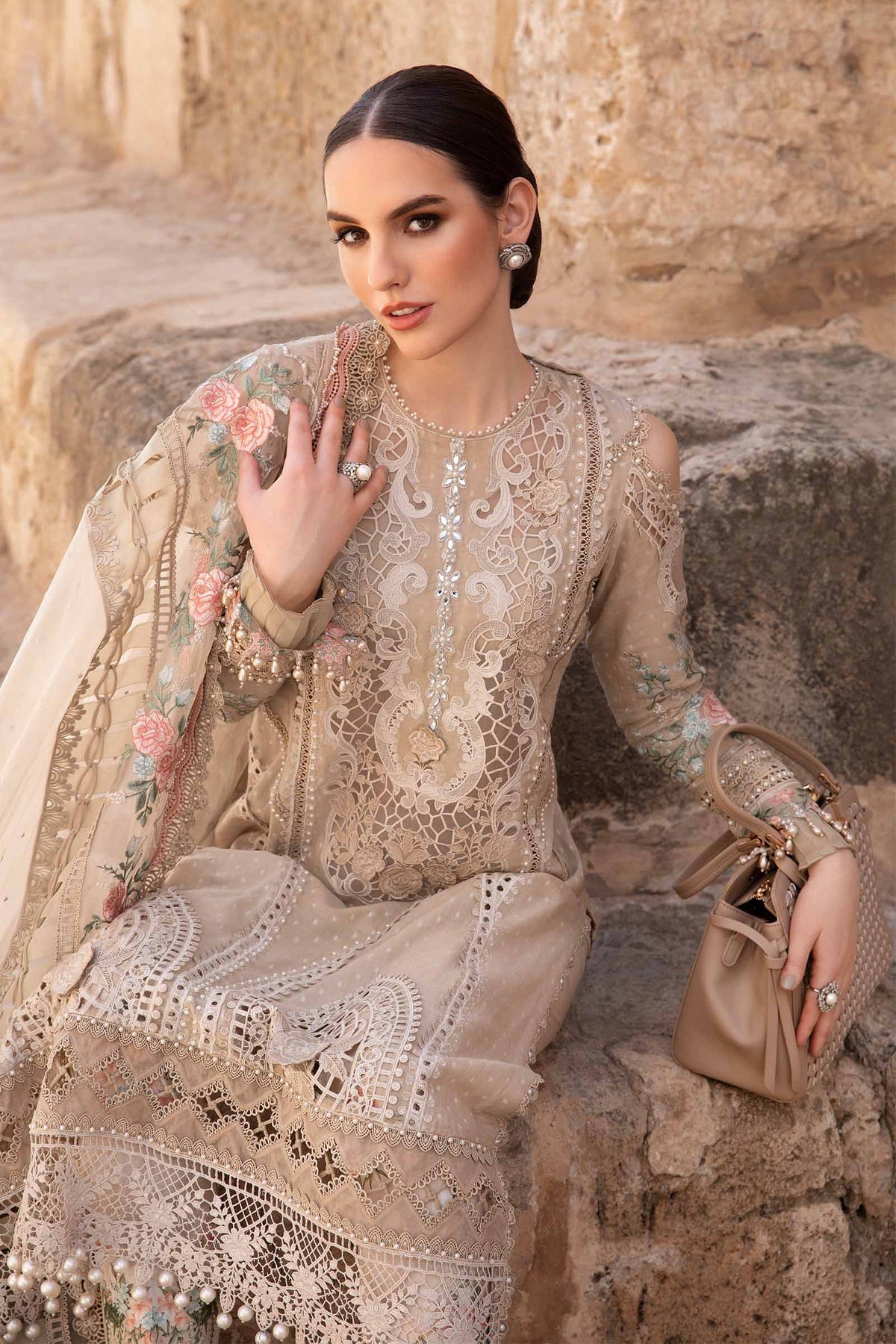 Maria B | Voyage a' Luxe Lawn | D-2410-A by Maria B - Designer Dress  - Type : Ladies Clothes - Available at Libayah - 100% Original 