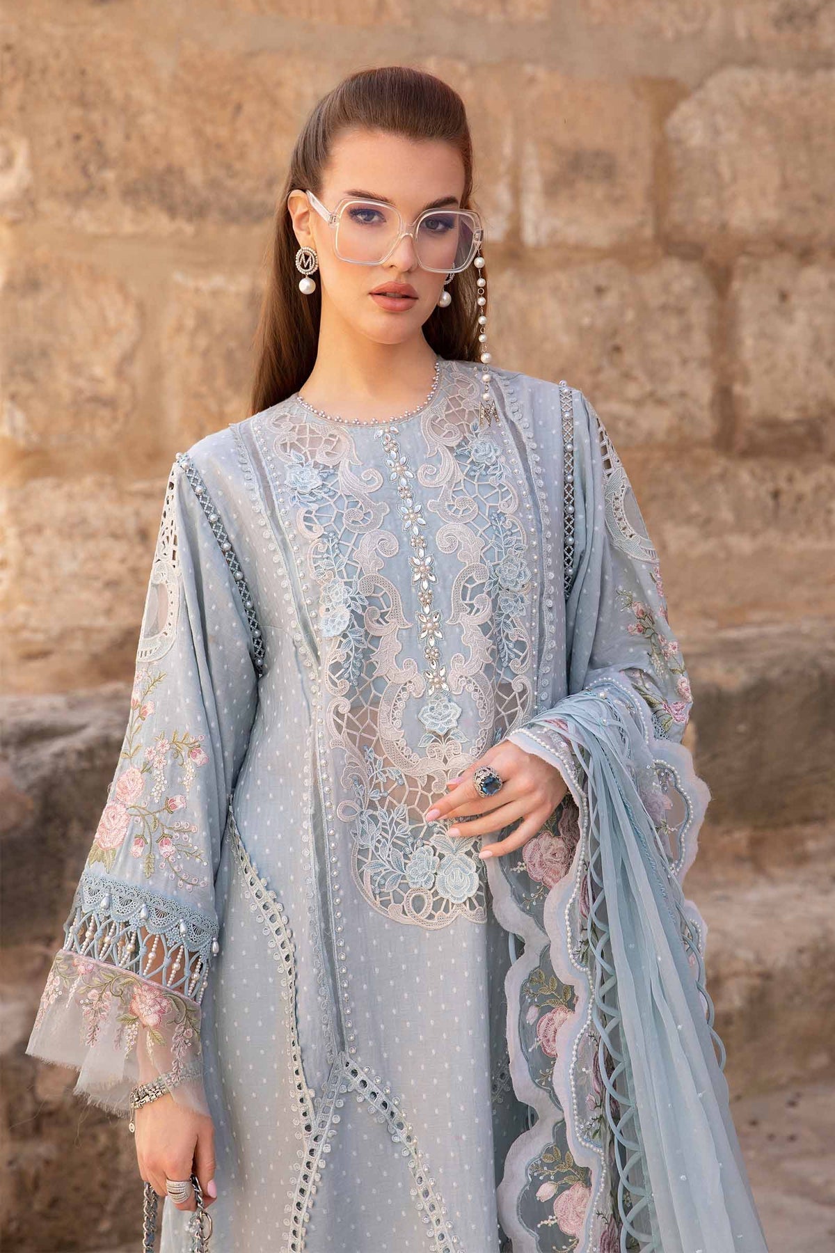 Maria B | Voyage a' Luxe Lawn | D-2410-B by Maria B - Designer Dress  - Type : Ladies Clothes - Available at Libayah - 100% Original 