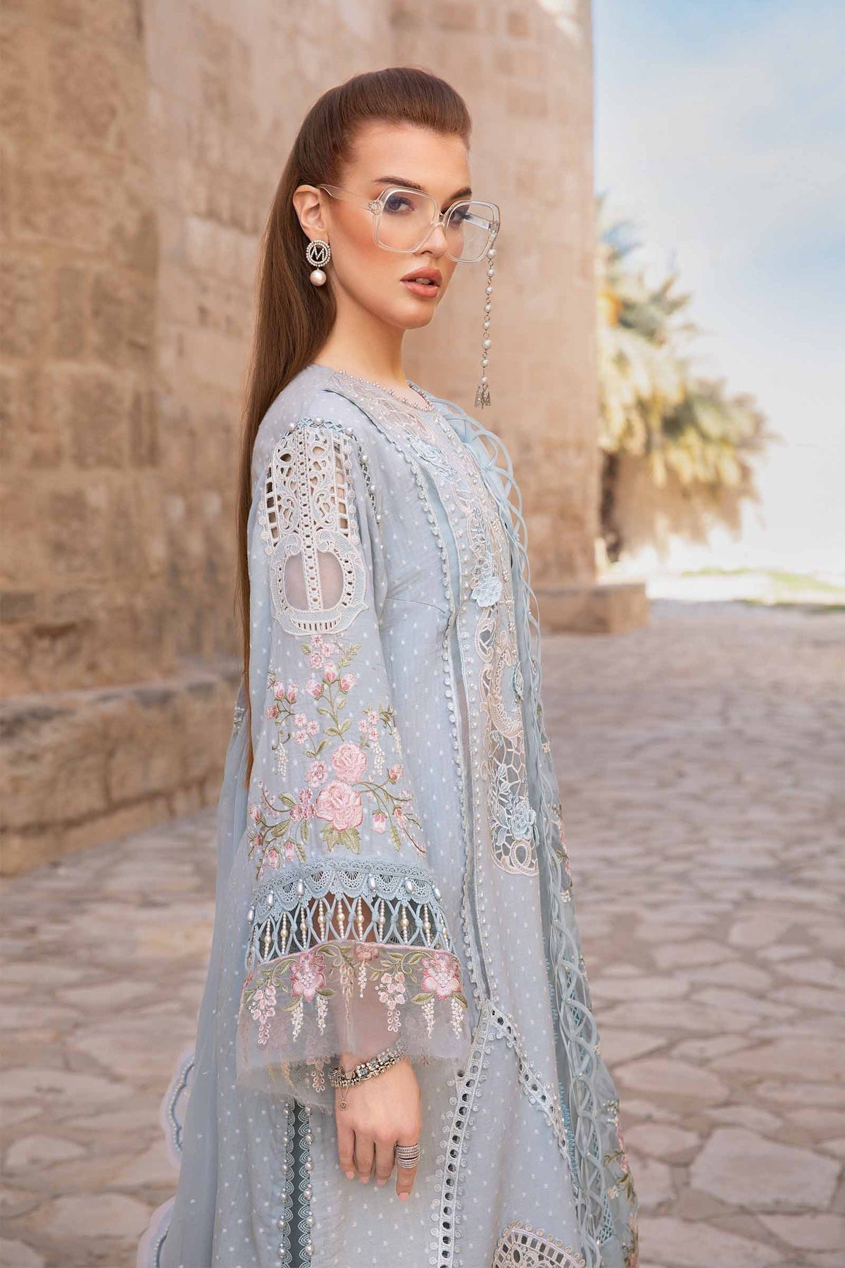 Maria B | Voyage a' Luxe Lawn | D-2410-B by Maria B - Designer Dress  - Type : Ladies Clothes - Available at Libayah - 100% Original 