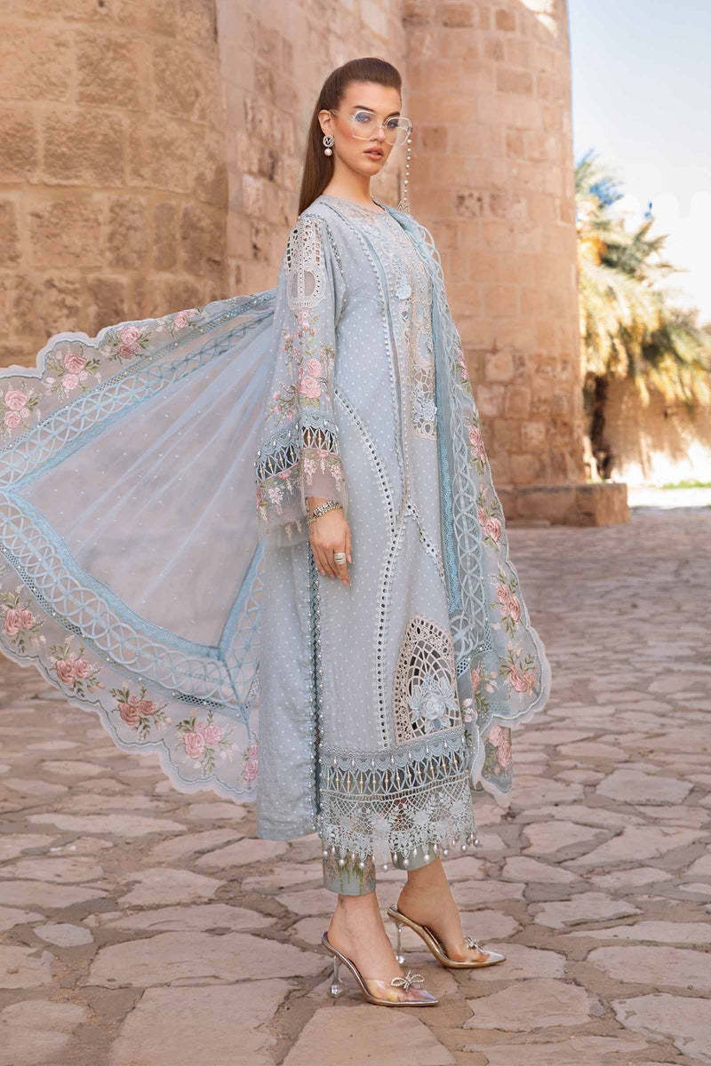 Maria B | Voyage a' Luxe Lawn | D-2410-B by Maria B - Designer Dress  - Type : Ladies Clothes - Available at Libayah - 100% Original 