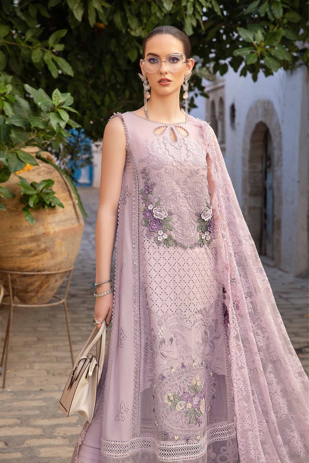 Maria B | Voyage a' Luxe Lawn | D-2411-B by Maria B - Designer Dress  - Type : Ladies Clothes - Available at Libayah - 100% Original 