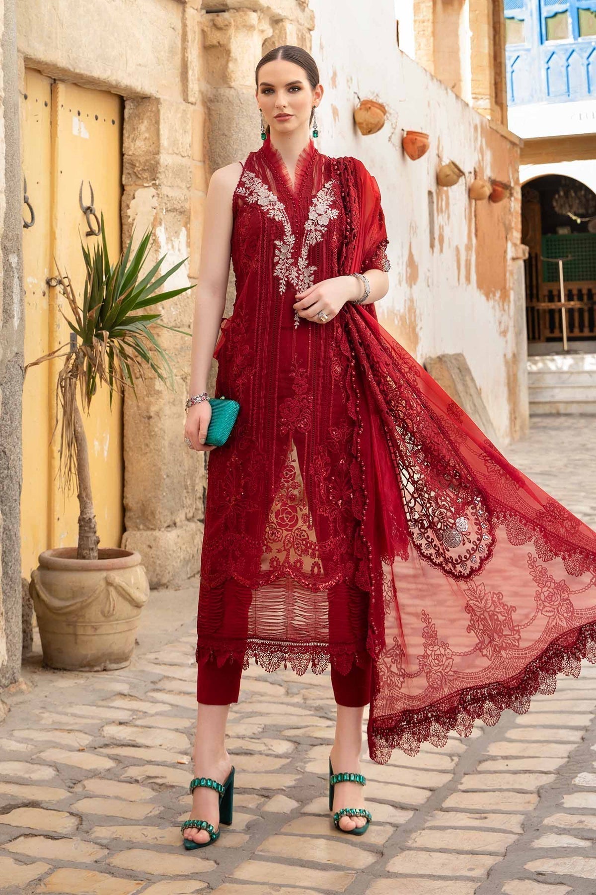 Maria B | Voyage a' Luxe Lawn | D-2401-B by Maria B - Designer Dress  - Type : Ladies Clothes - Available at Libayah - 100% Original 