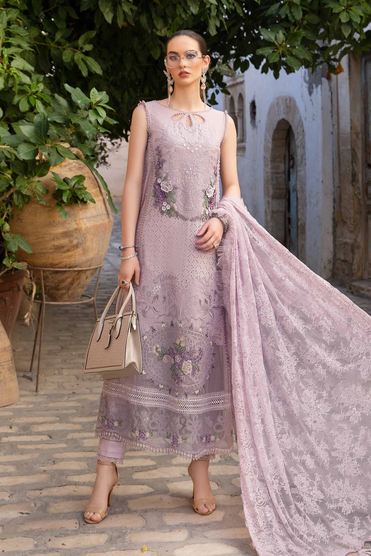 Maria B | Voyage a' Luxe Lawn | D-2411-B by Maria B - Designer Dress  - Type : Ladies Clothes - Available at Libayah - 100% Original 