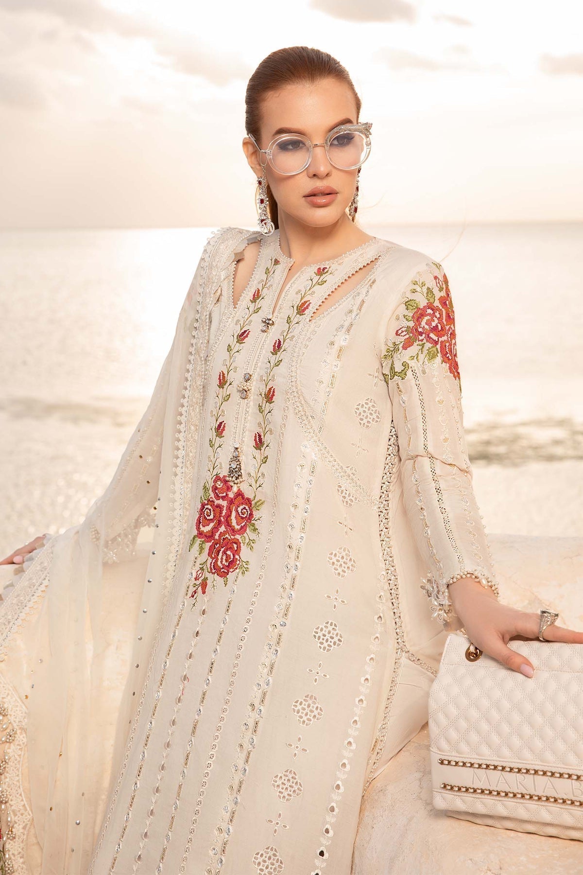 Maria B | Voyage a' Luxe Lawn | D-2412-A by Maria B - Designer Dress  - Type : Ladies Clothes - Available at Libayah - 100% Original 