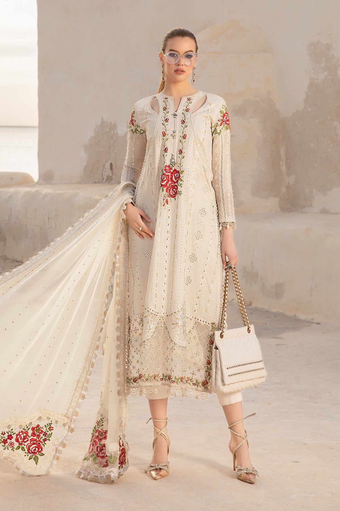 Maria B | Voyage a' Luxe Lawn | D-2412-A by Maria B - Designer Dress  - Type : Ladies Clothes - Available at Libayah - 100% Original 