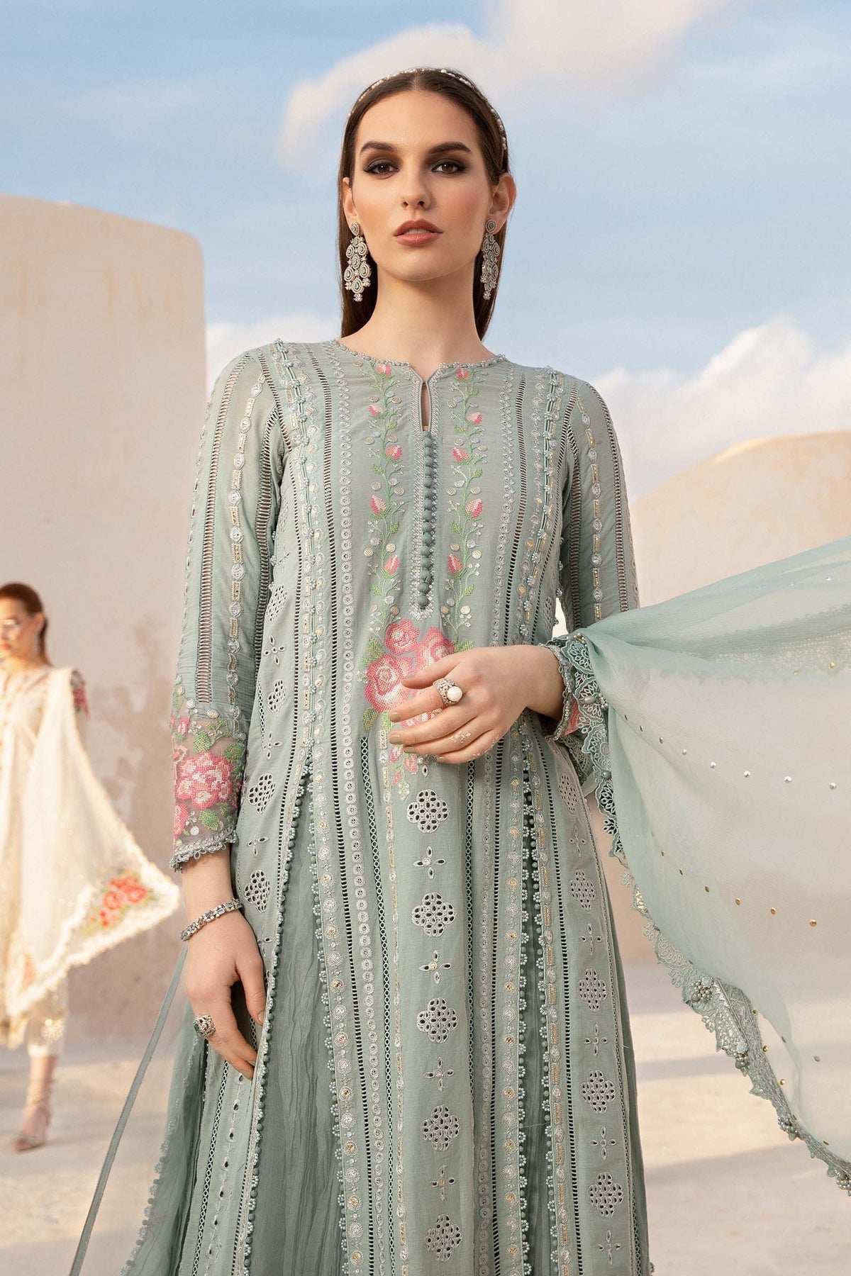 Maria B | Voyage a' Luxe Lawn | D-2412-B by Maria B - Designer Dress  - Type : Ladies Clothes - Available at Libayah - 100% Original 