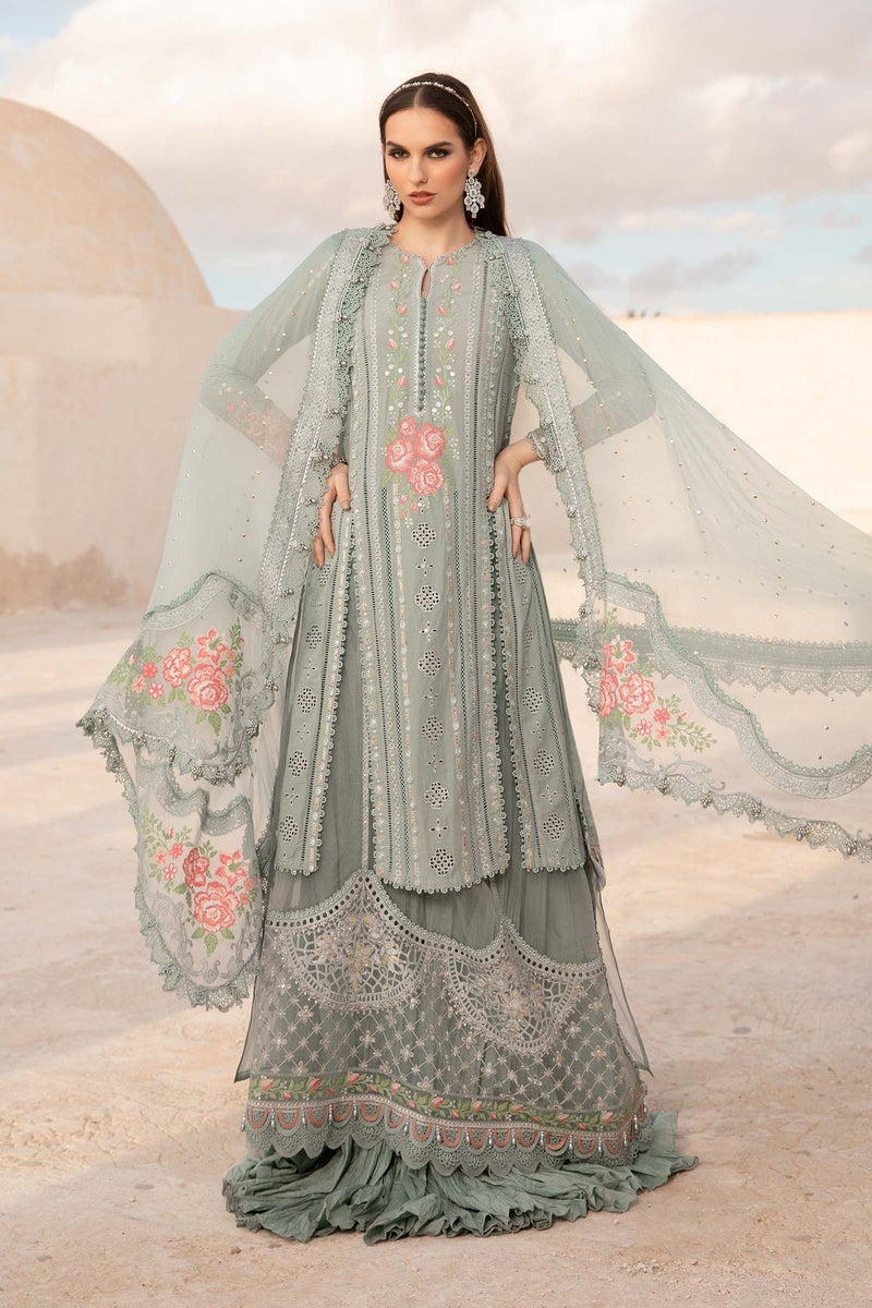 Maria B | Voyage a' Luxe Lawn | D-2412-B by Maria B - Designer Dress  - Type : Ladies Clothes - Available at Libayah - 100% Original 