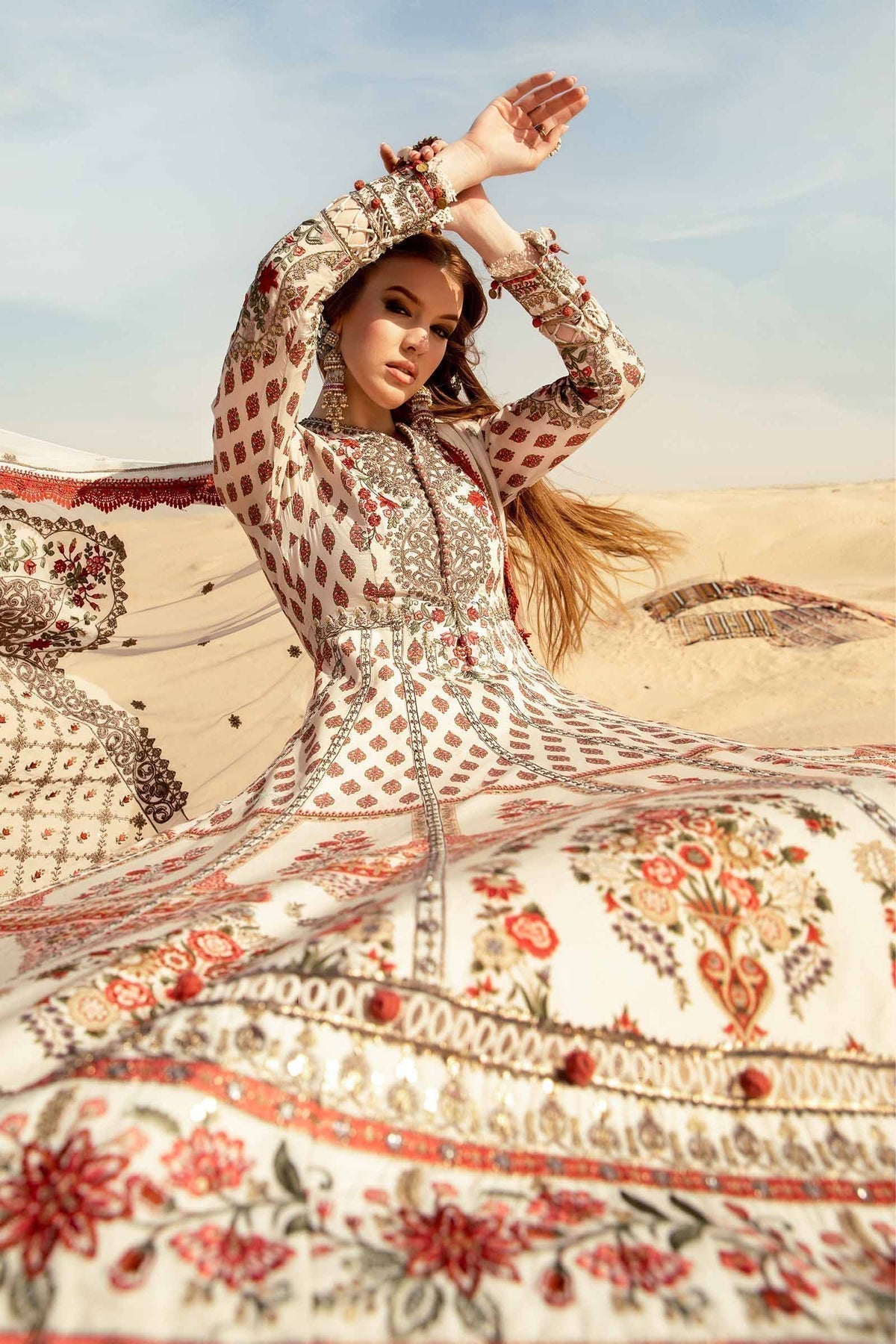 Maria B | Voyage a' Luxe Lawn | D-2413-A by Maria B - Designer Dress  - Type : Ladies Clothes - Available at Libayah - 100% Original 