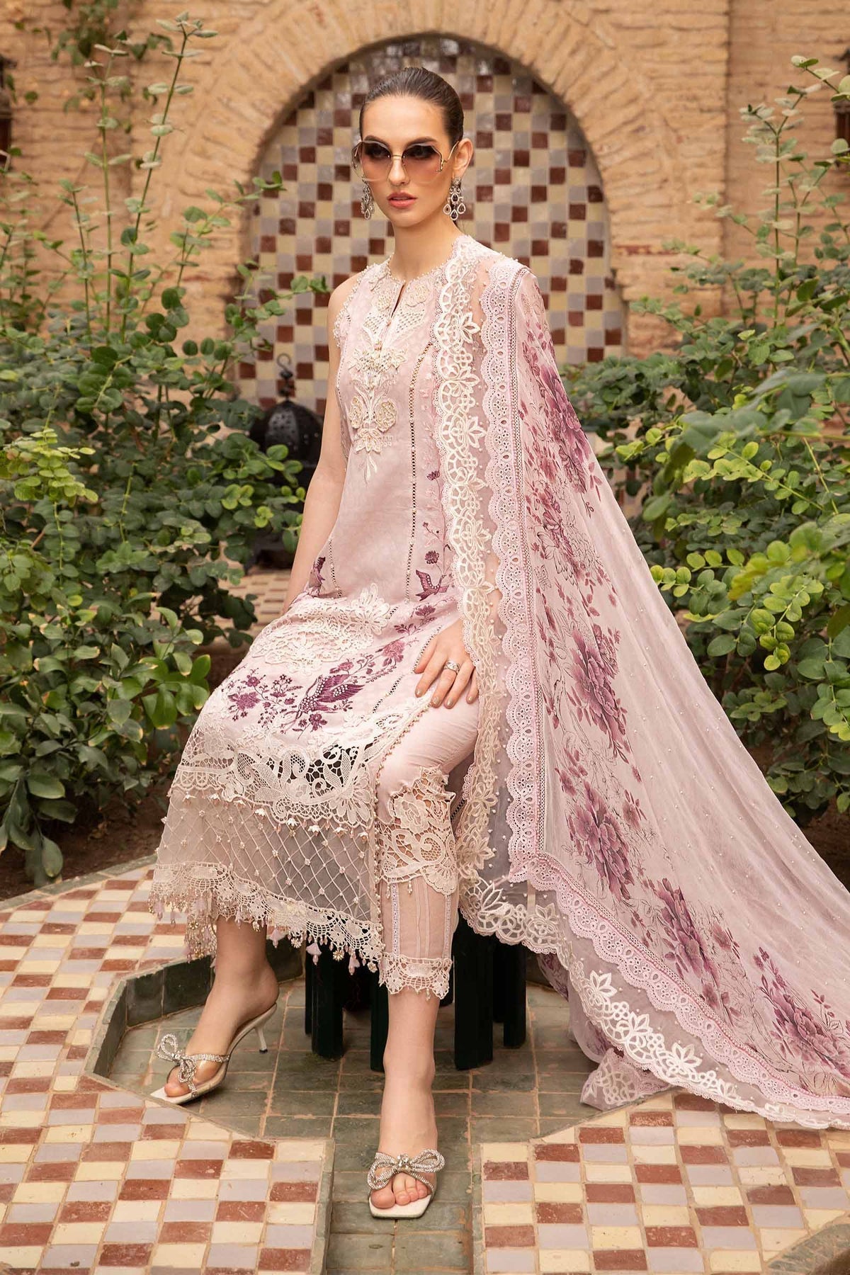 Maria B | Voyage a' Luxe Lawn | D-2414-A by Maria B - Designer Dress  - Type : Ladies Clothes - Available at Libayah - 100% Original 