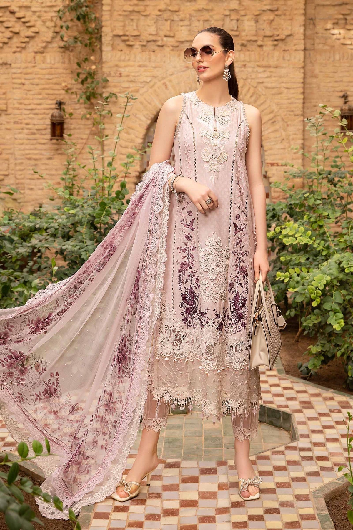 Maria B | Voyage a' Luxe Lawn | D-2414-A by Maria B - Designer Dress  - Type : Ladies Clothes - Available at Libayah - 100% Original 