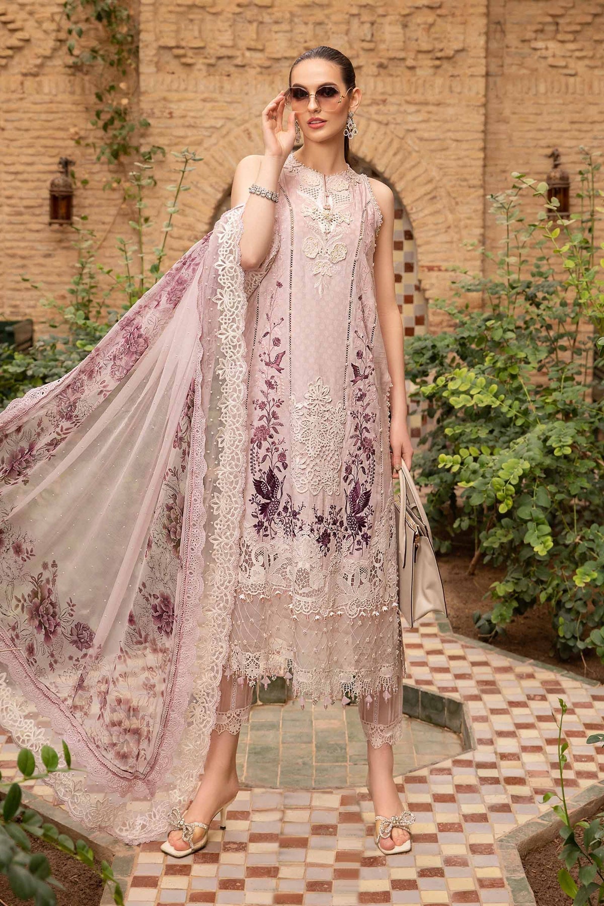 Maria B | Voyage a' Luxe Lawn | D-2414-A by Maria B - Designer Dress  - Type : Ladies Clothes - Available at Libayah - 100% Original 