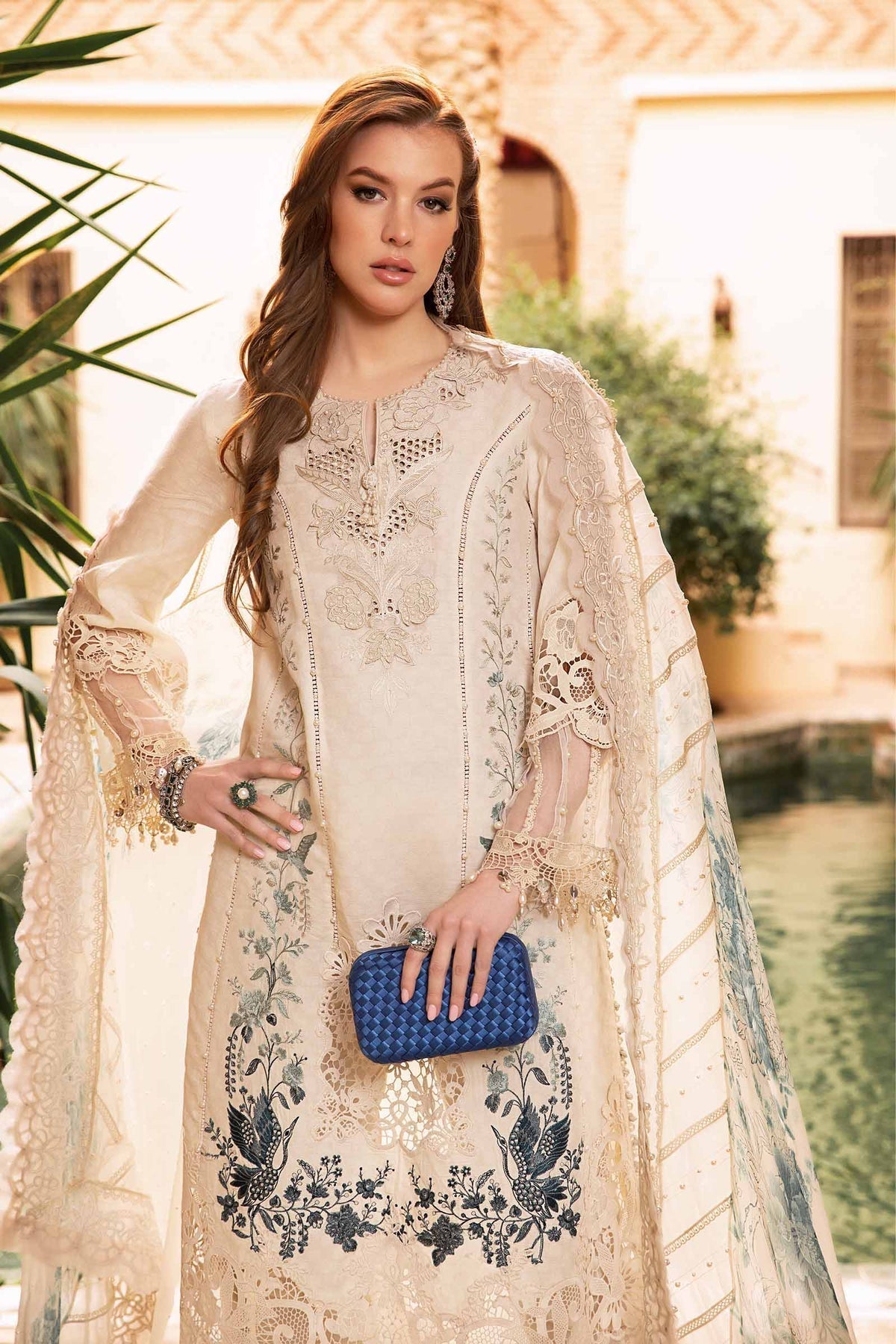 Maria B | Voyage a' Luxe Lawn | D-2414-B by Maria B - Designer Dress  - Type : Ladies Clothes - Available at Libayah - 100% Original 