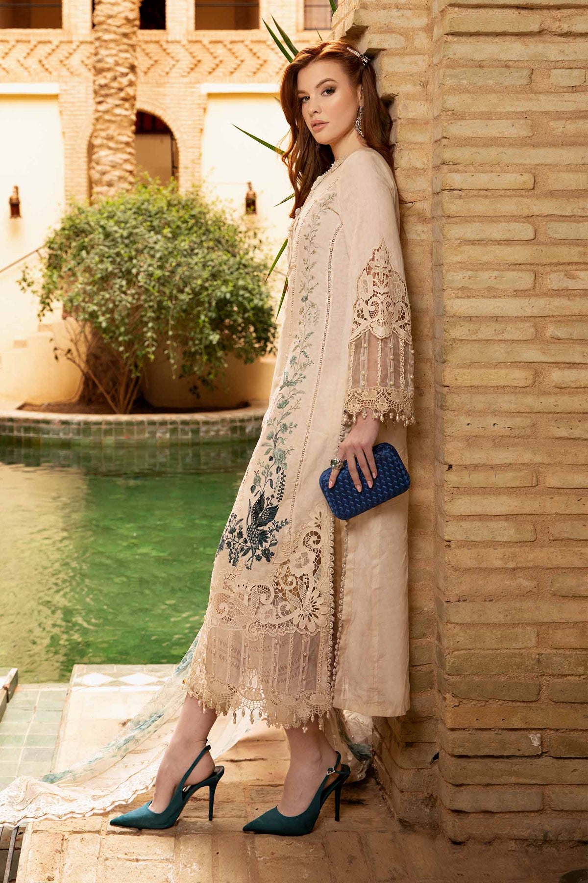 Maria B | Voyage a' Luxe Lawn | D-2414-B by Maria B - Designer Dress  - Type : Ladies Clothes - Available at Libayah - 100% Original 